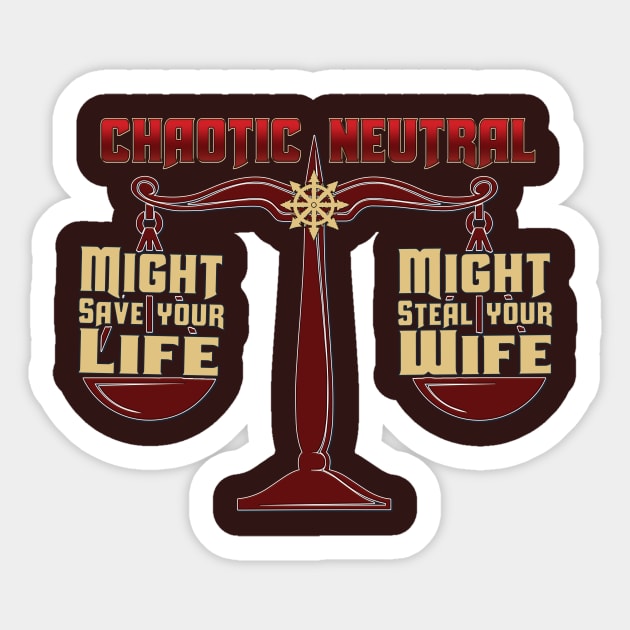 Chaotic Neutral Sticker by KennefRiggles